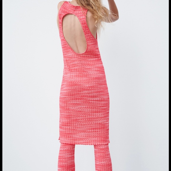 NWT Zara Sleeveless Open Back Knit Dress Sz M - Picture 3 of 7